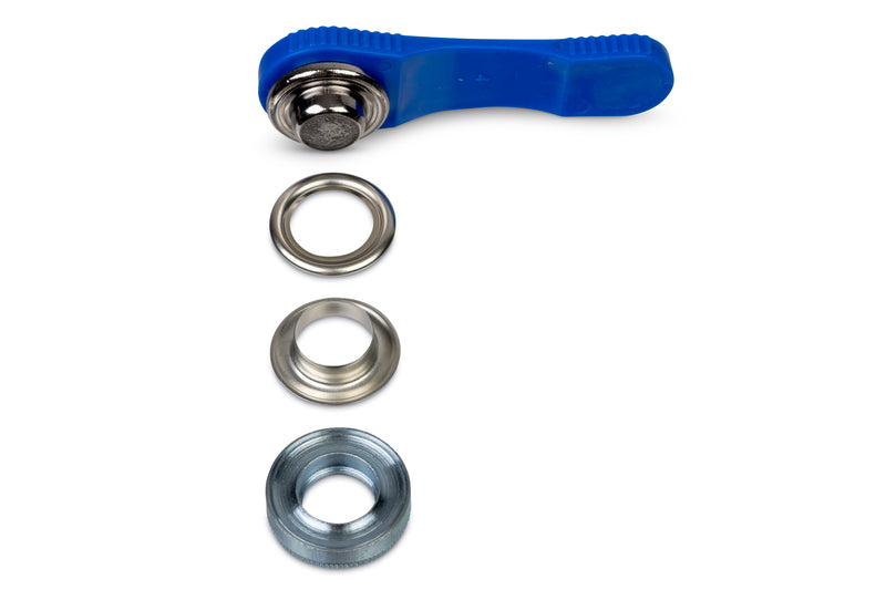 Prym Messingösen mit Scheiben – Ø14 mm, 10 Stück, Silberfarben