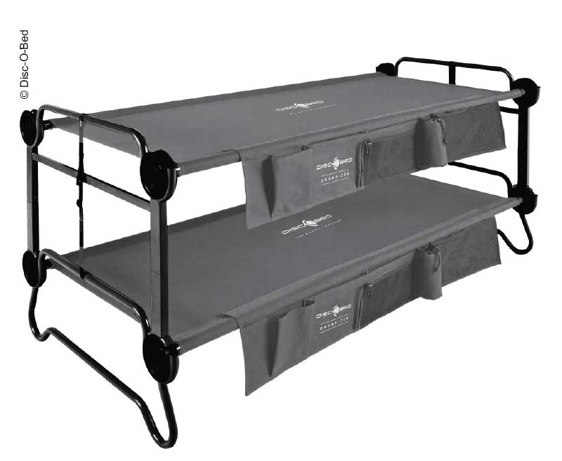 Disc-O-Bed Etagenbett XL mit Seitentaschen - Anthrazit
