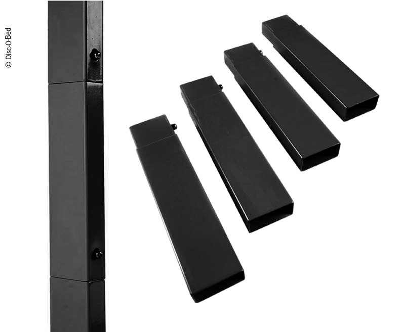 Disc-O-Bed Bein Verlängerung, 4er Set schwarz
