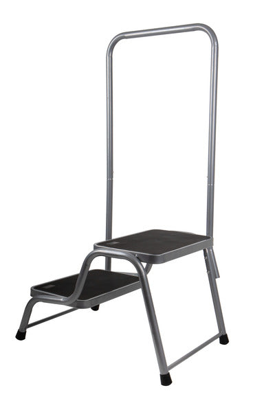 Carbest Doppeltrittstufe mit Handlauf - 640 x 375 x 430 mm