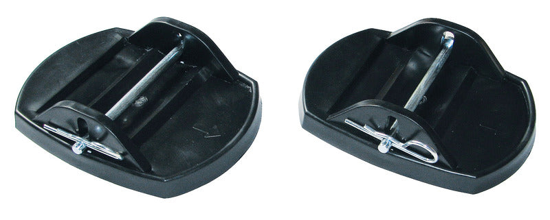Carbest Stützplatten-Set für Kurbelstützen - Schwarz - 4er Set