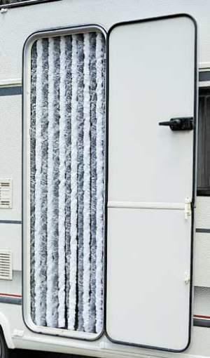 Arisol Flauschvorhang 56 x 205 cm - Grau/Weiß