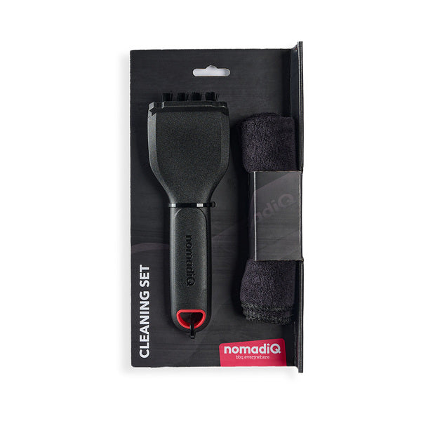 NomadiQ Cleaning-Kit – 2-teiliges Set mit Grillbürste und Tuch
