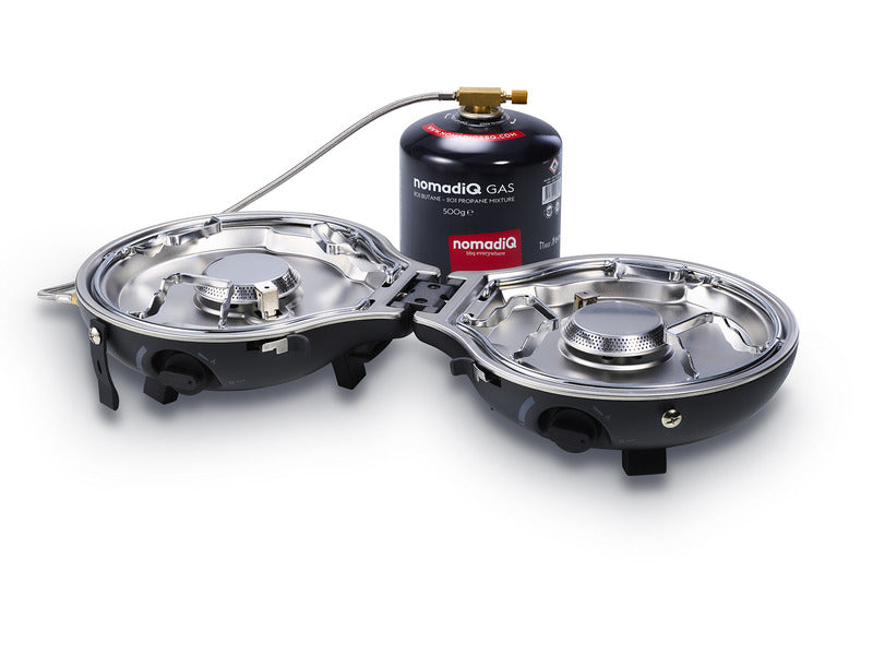 NomadiQ Outdoor-Campingkocher mit 2 Brennern