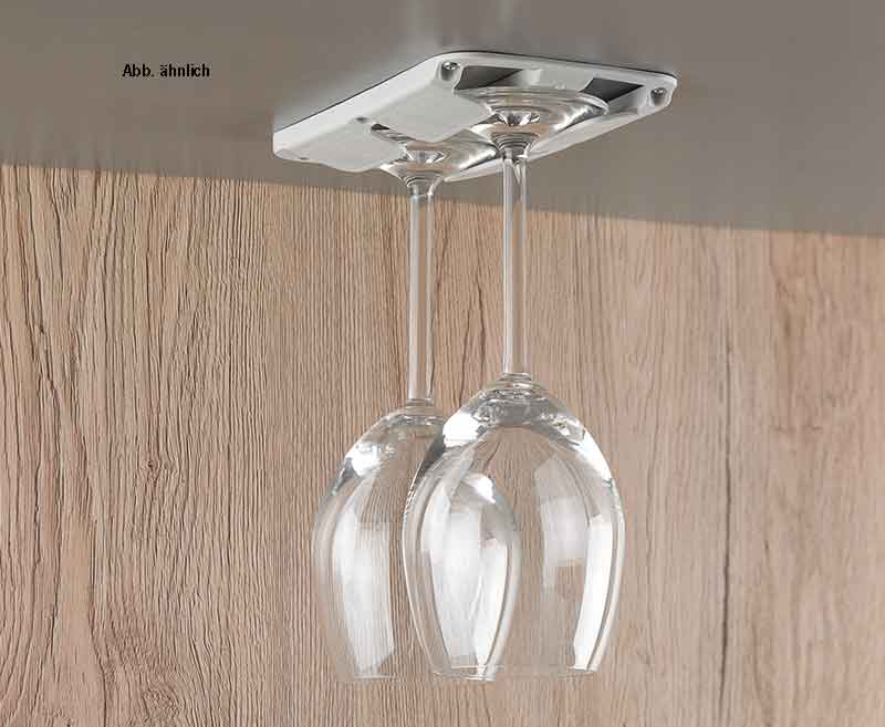 Froli Stielglashalter 2er Set, beigegrau für 2 Gläser bis Ø 86 mm