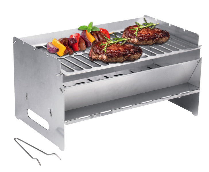 Camp 4 Edelstahl Faltgrill 250x400x220 mm