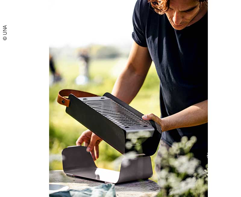UNA Grill UNA Holzkohle-Tischgrill - Türkis
