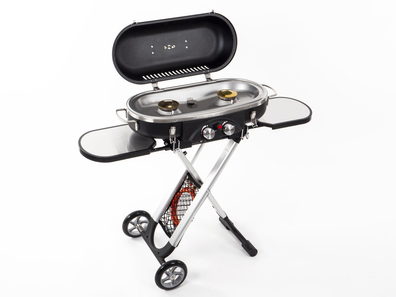 Camp 4 Trolley 2-Flamm-Gasgrill mit Zündsicherung - 50 mbar