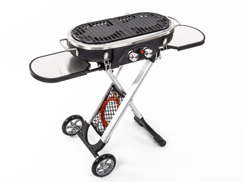 Camp 4 Trolley 2-Flamm-Gasgrill mit Zündsicherung - 50 mbar