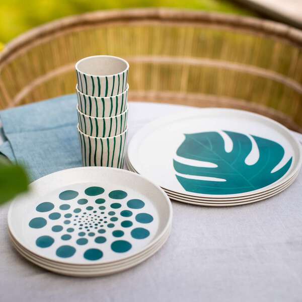 Koziol 4er Set kleine Teller - MONSTERA DOT