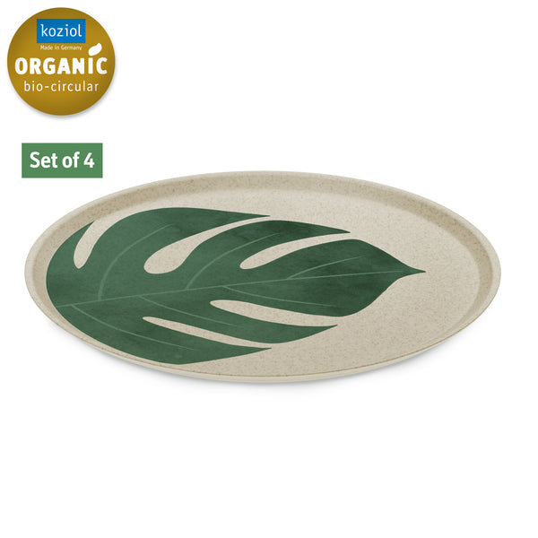 Koziol 4er Set große Teller - MONSTERA LEAF