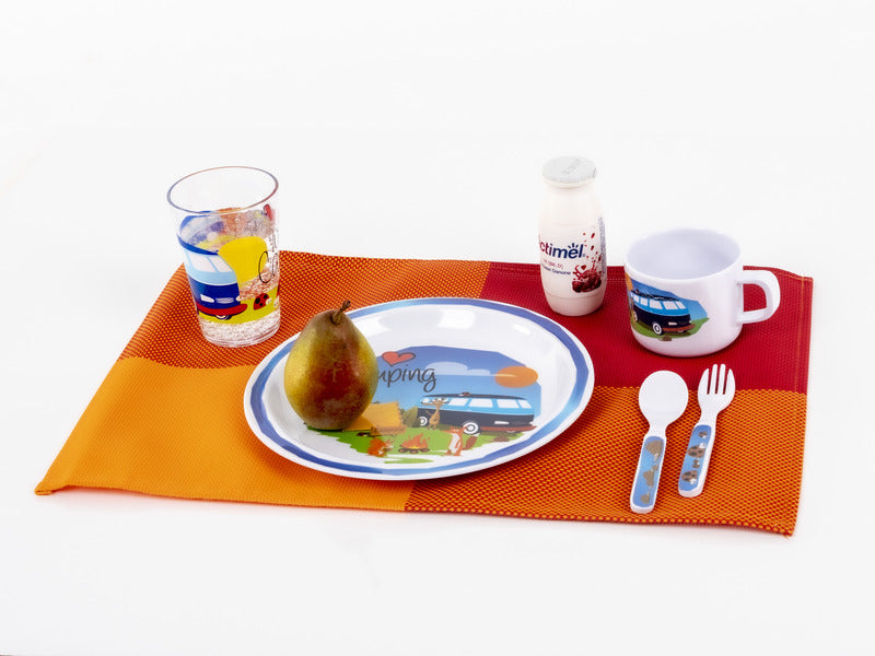 Camp 4 Melamin Kindergeschirr-Set "WE LOVE CAMPING"