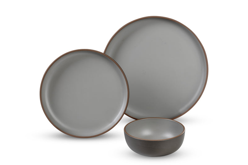 Camp 4 MALMÖ Geschirrsets aus rPET für 2 Personen Farbe: Taupe