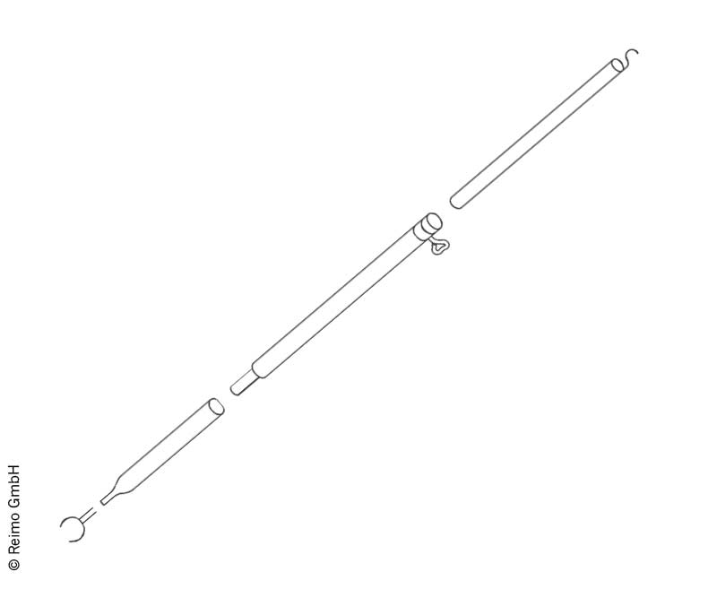 Piper Dachhakenst.Alu 2,25-3m – Dachhakenstange Alu 2,25-3m, 3-teilig, Ø32x1,5mm/Ø28x1,5mm