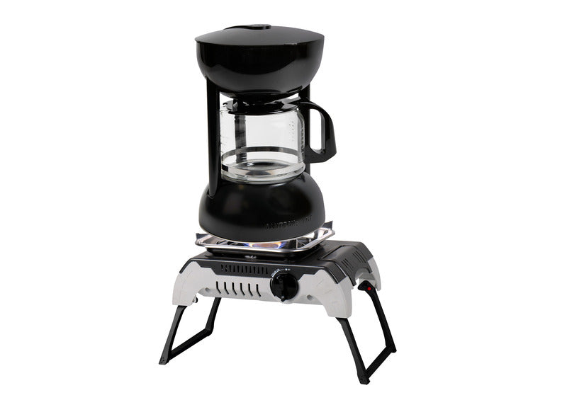 Camp 4 Kaffeemaschine für Gaskocher, 10 Tassen, schwarz