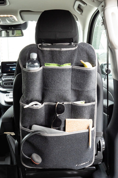 Carbest Sitz-Organizer Fahrer- und Beifahrersitz - Filz - Anthrazit