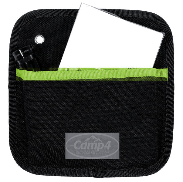 Camp 4 Utensilo Tessa 1, mit 1 Tasche, Schwarz/Lime, B20xH20cm, Ösenbefestigung