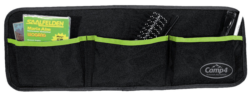 Camp 4 Utensilo Tessa 3, mit 3 Taschen, Schwarz/Lime, B60xH20cm, Ösenbefestigung