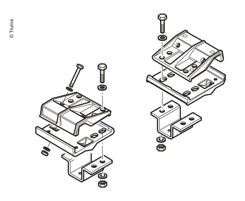 Truma BPW-Standard Rahmensatz EM/CM Euro Mover II, Rahmenhöhe mind.185mm