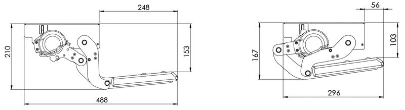 Lippert Serie T elektrische Trittstufe – 12 V, Stufenbreite 482 mm