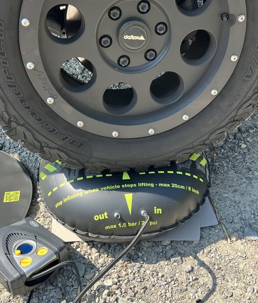 flat-jack camper 2.0 Reifen-Luftkissen – bis 275 mm Reifenbreite