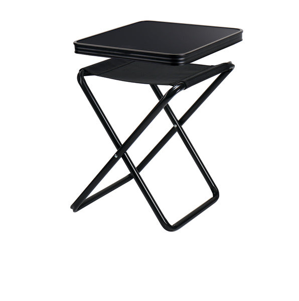 Camp 4 Campinghocker / Tischhocker Pasadena - Schwarz - Belastbar 100kg/30kg