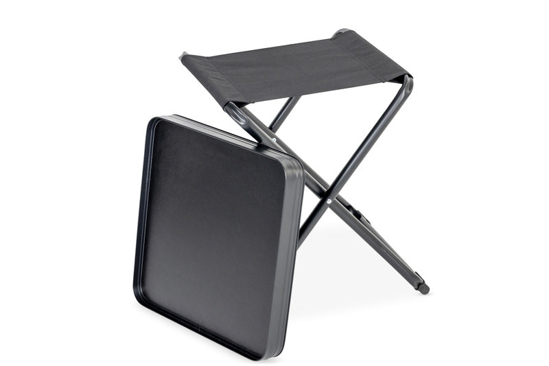 Camp 4 Teramo Klapphocker mit Tischplatte – Schwarz
