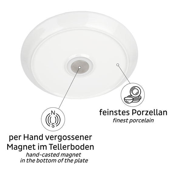 silwy 2 magnetische Porzellan-Teller