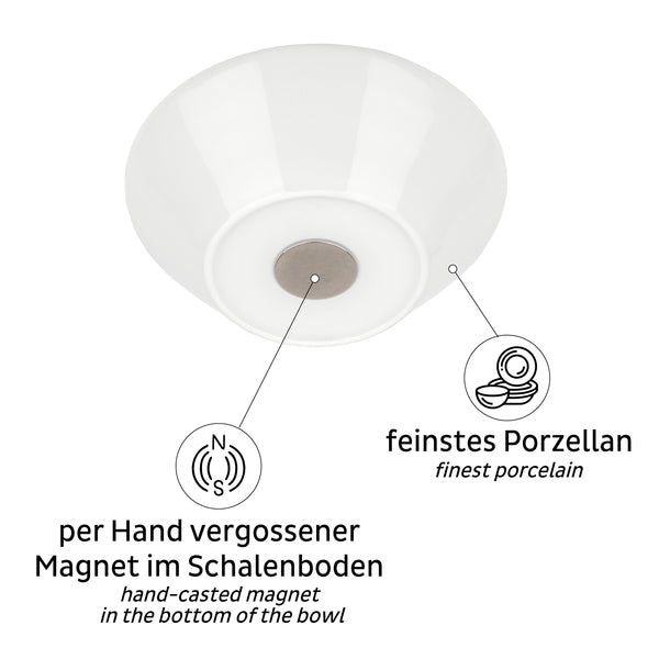 silwy 2 magnetische Porzellan-Bowls - 0,4 l