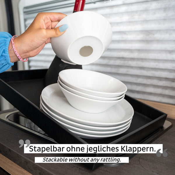 silwy 2 magnetische Porzellan-Bowls - 0,4 l
