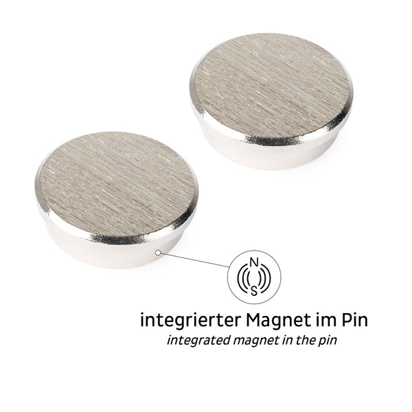 silwy Magnet-Pins SMART – 2er-Set, Weiß