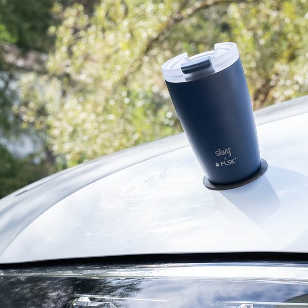 silwy Magnet-Thermobecher MIDNIGHT – 350 ml, mit Untersetzer