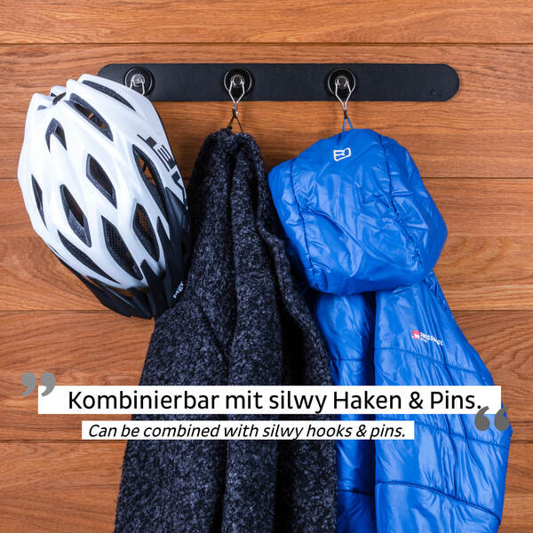 silwy Metall-Halteleiste – 25 × 5 cm, Weiß, 3M-Klebeschicht