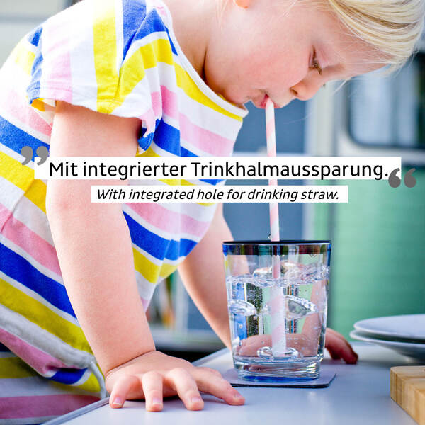 silwy Ersatzdeckel mit Trinkhalmöffnung – 2er-Set, Ø 8 cm