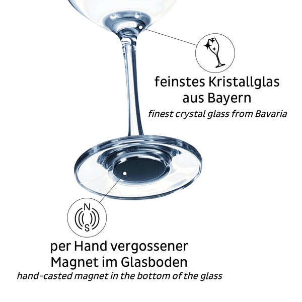 silwy Magnet-Kristallgläser Wein - 2er Set