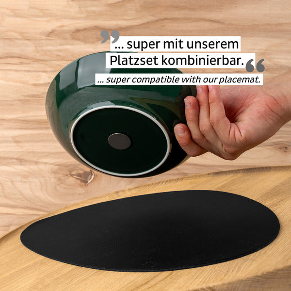 silwy Magnet-Food-Bowls klein – 2er-Set, Ø 21 cm, Waldgrün