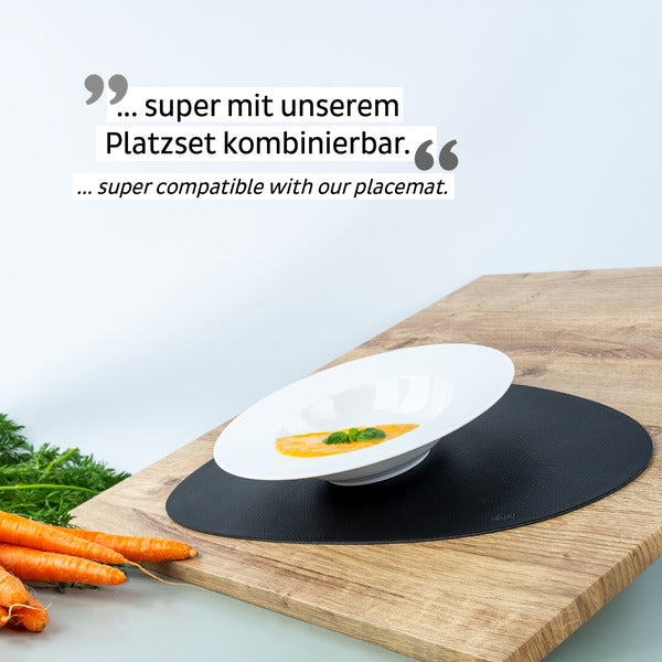 silwy Magnet-Gourmet-Porzellanteller – 2er-Set, Ø 23,5 cm, Weiß
