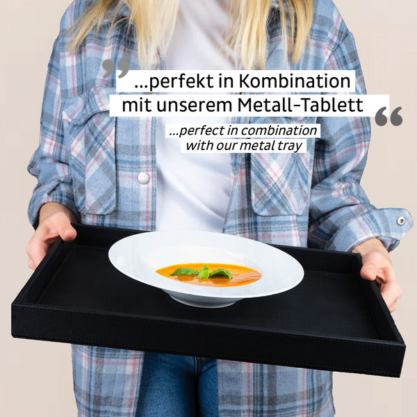 silwy Magnet-Gourmet-Porzellanteller – 2er-Set, Ø 23,5 cm, Weiß