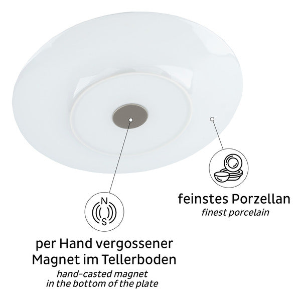 silwy Porzellan-Frühstücksteller – 2er-Set, Ø 22,5 cm, Apricot