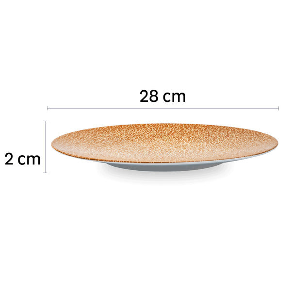 silwy Porzellan-Speiseteller – 2er-Set, Ø 28 cm, Apricot