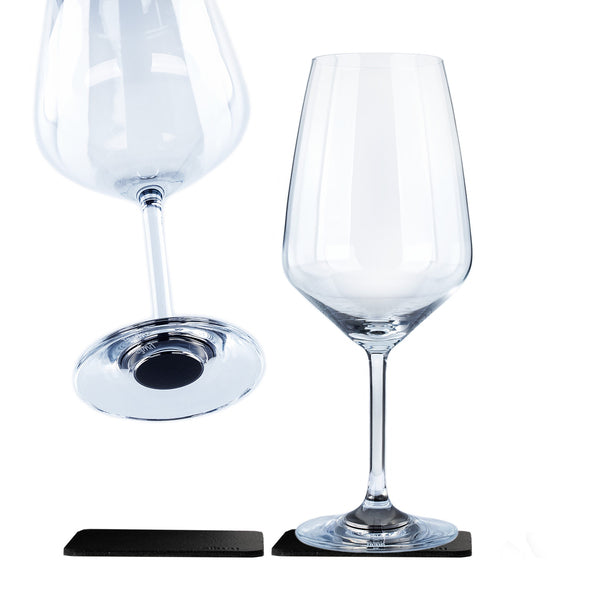 silwy Bordeaux Magnet-Kristall-Weingläser – 2er-Set, 650 ml, mit Pads