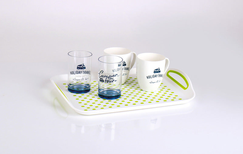 Camp 4 Falt-Geschirrtrockner mit Abtropfschale – 37 × 31 cm, Weiß/Lime
