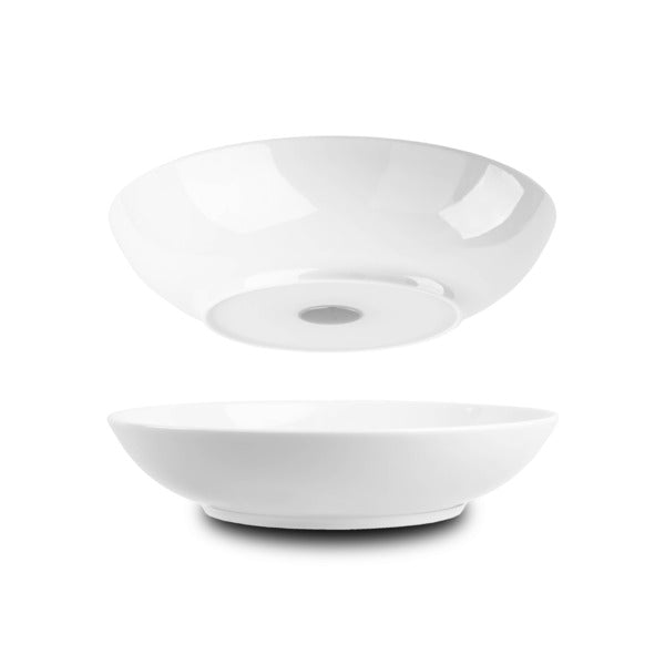 silwy Classic Magnet-Food-Bowls – 2er-Set, 0,6 Liter, Ø 21 cm, Weiß