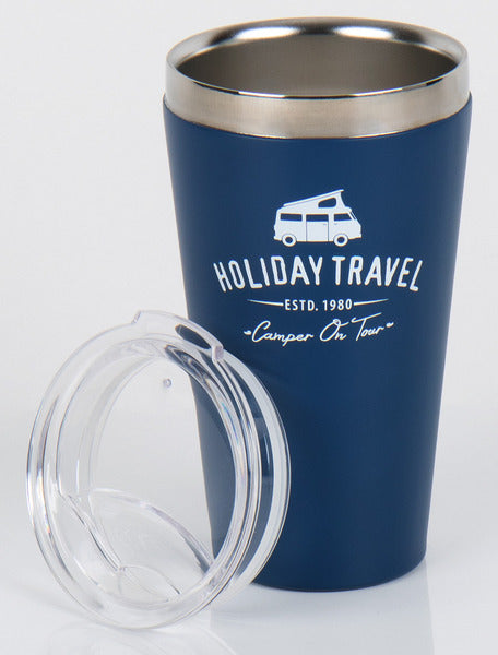 Holiday Travel Vakuumbecher – 450 ml, Dunkelblau, mit Deckel