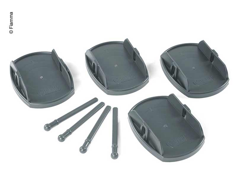 Fiamma Plates Pro Stützplatten – 4 Stück, 650 kg je Platte, Grau