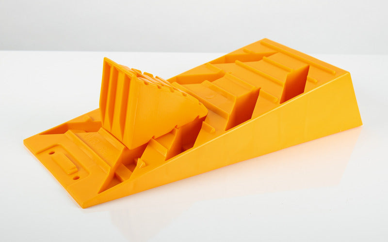 Carbest Blockierkeile – 2er-Set, Gelb, 130 × 85 × 90 mm
