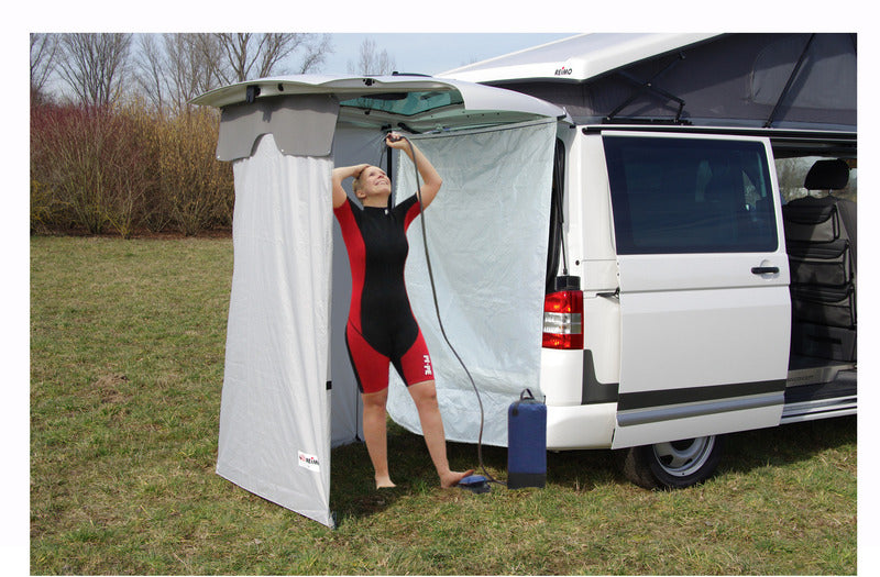 Reimo Tent Technology Sichtschutz- und Duschvorhang für Heckklappen – 153 × 186 cm