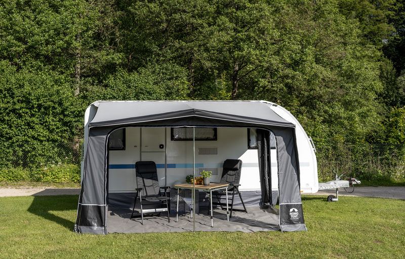 Reimo Tent Technology BOLOGNA 400 Wohnwagenvorzelt – 400 × 240 cm, Stahlgestänge