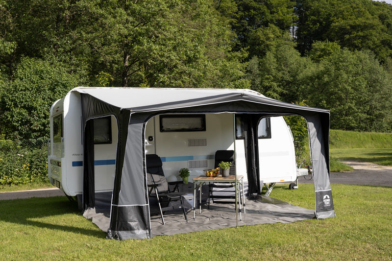 Reimo Tent Technology BOLOGNA 400 Wohnwagenvorzelt – 400 × 240 cm, Stahlgestänge
