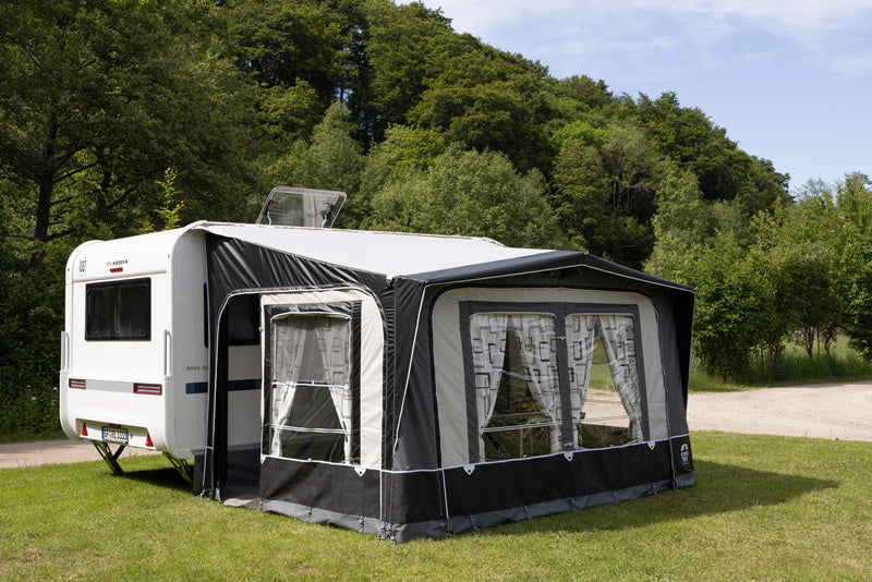 Reimo Tent Technology BOLOGNA 400 Wohnwagenvorzelt – 400 × 240 cm, Stahlgestänge